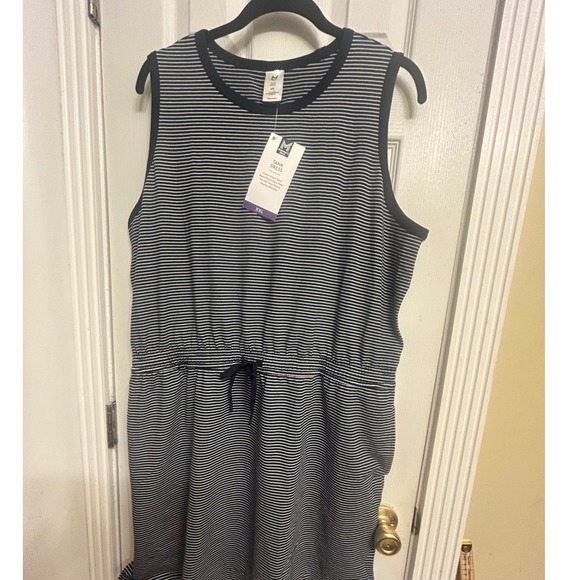 Member's Mark Dresses & Skirts - Member's Mark Navy White Striped Tank Dress XXL Sleeveless Cotton Stretch